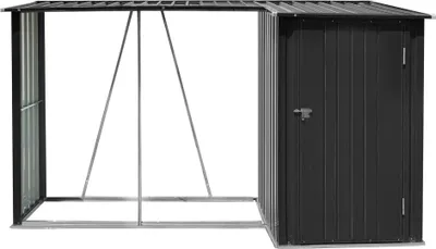 Produktbild von Kondela Holzunterstand mit Schuppen Arpol Typ 2 270x104x159 cm - Anthrazit