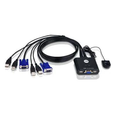 Image de Commutateur KVM VGA USB 2 ports ATEN