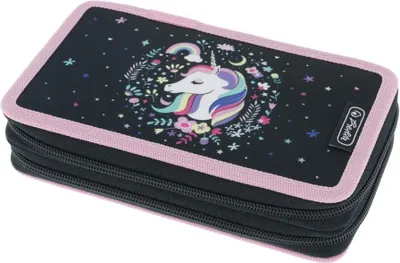 Produktbild von herlitz Schüleretui Doppel "Unicorn" 23-teilig