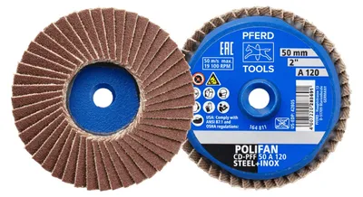 Immagine prodotto di Disco lamellare PFERD COMBIDISC-Mini-POLIFAN Ø 50 mm grana 120 - 42719112