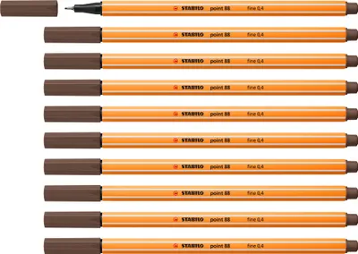 Produktbild von Fineliner - STABILO point 88 - 10er Pack - umbra