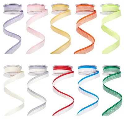 Buchbindeband 20 m, 10 Stück, 10 Farben, Baumwolle