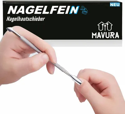 Immagine prodotto di MAVURA NAGELFEIN spingi cuticole in acciaio inox sgorbia pulisci unghie rimuovi cuticole