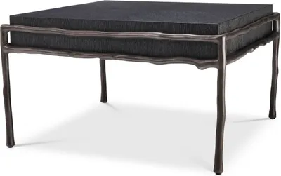 Produktbild von Casa Padrino Luxus Beistelltisch Anthrazitgrau / Bronzefarben 65 x 65 x H. 38,5 cm - Wohnzimmer Möbel - Hotel Möbel - Luxus Kollektion
