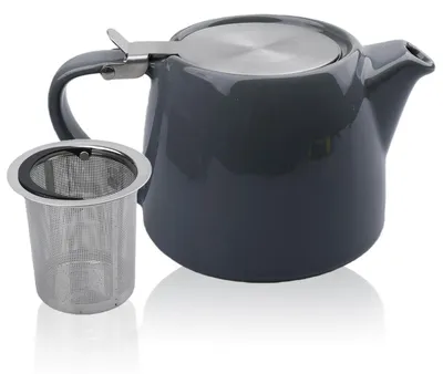 Immagine prodotto di Teiera in Vetroceramica, capacità 600 ml, con filtro in acciaio inossidabile, color grigio scuro