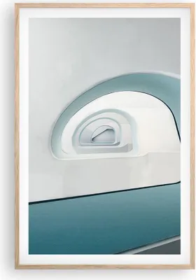 Produktbild von Gerahmtes Poster - Rahmen in heller Eiche - Dreidimensional Modern Spirale - 61x91,5 cm - Wand Bild - Wanddeko - Wandbilder - Kunstposter - Wandposter - Bilderrahmen - Bilder - P2NPA61x91-4693