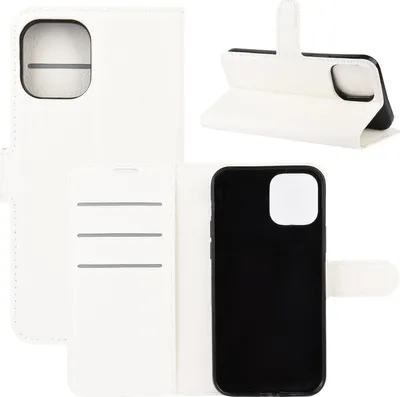 Produktbild von Mobigear Classic iPhone 12 Hülle Klapphülle Geldbörse - Weiß
