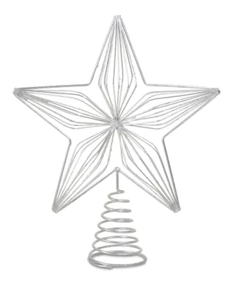 Produktbild von Christbaumspitze, 1 Stück Silberne Weihnachtsbaumspitze, Baumspitze Weihnachten für Weihnachtsdeko