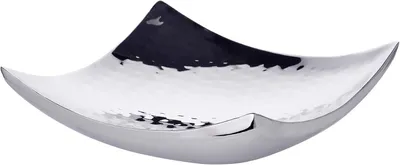 Image de Bol décoratif en acier inoxydable, martelé, de 19 x 19 cm, pour la cuisine