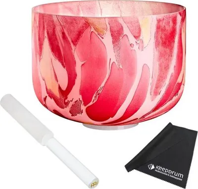Produktbild von Sonic Energy Kristall-Klangschale MCSB10-C Wurzelchakra mit Reiber