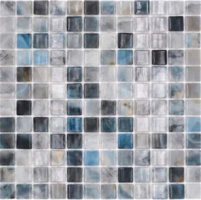 Produktbild von Schwimmbadmosaik Poolmosaik Glasmosaik grau anthrazit changierend Wand Boden Küche Bad Dusche MOS220-P56256_f