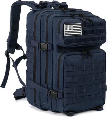 Produktbild von Militärischer Taktikrucksack, 45 Liter – Molle-System – Tarnmuster – Ideal für Wanderungen