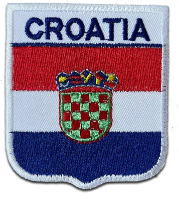Produktbild von Kroatien Flagge Fahne Land - Aufnäher, Bügelbild, Aufbügler, Applikationen, Patches, Flicken, Zum Aufbügeln, Größe: 6,1 x 6,9 cm
