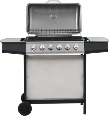 Produktbild von Gasgrill mit 6 Flammen Edelstahl Silbern
