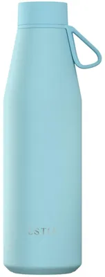 Produktbild von ESTIA Thermosflasche Wasserflasche 500 ml Isolierflasche hellblau aus Edelstahl Trinkflasche