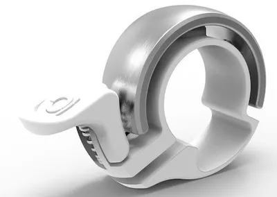 Produktbild von Knog Oi Classic Large Fahrradklingel weiß/silber, Ø 23,8 - 31,8 mm