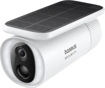 Image de Caméra de surveillance avec panneau solaire Baseus S1, 2K HD, détection IA, suivi solaire automatique, vision nocturne, batterie 10 400 mAh, audio bidirectionnel, IP67