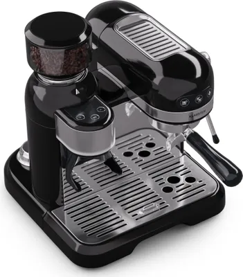 Image de Klarstein Cafetiere avec Mousseur de Lait, Cafetières, Machines à Café et Machines à Expresso 20 Bar, Cafetière Electrique 1.4L,1550W, Moulin Intégré, Machine a Cafe ThermoBlock, Cappuccino, Latte