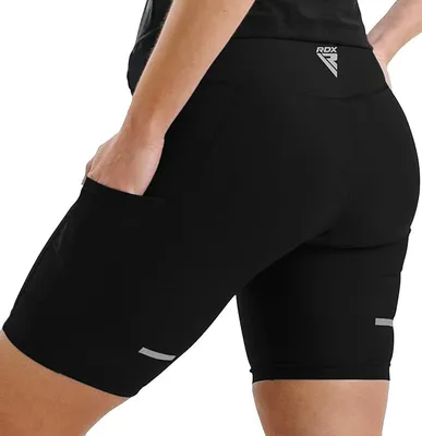 Produktbild von RDX Frauen Sauna Shorts, Saunaanzüge Shorts Sport Laufhose, Hot Thermo Schwitzhose für Abnehmen Laufen Yoga, Fitnessstudio Übungen, Damen-Mädchen Mehrfarbig Körperform Trainingseinheiten,3XL