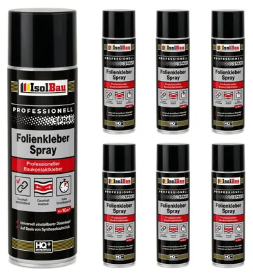 Isolbau Folienkleber-Spray 30 x 500 ml Baukontaktkleber Dampfsperrfolie Sprühkleber