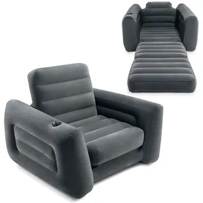 Zdjęcie produktu dla Intex Pull-Out Chair, Pojedyncze krzesło, Szary, PCW, 2240 mm, 1170 mm, 660 mm