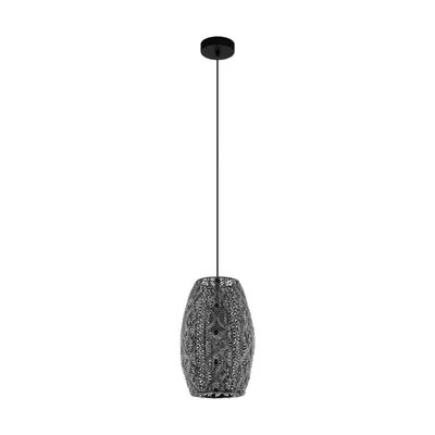 Produktbild von EGLO Pendelleuchte Riyadh, Hängelampe Vintage, Orientalisch, Hängeleuchte aus Stahl in Schwarz, Schwarz-Antik, Esstischlampe, Wohnzimmerlampe, E27