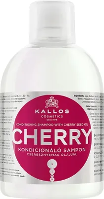 Produktbild von Kallos KJMN Cherry Conditioning Shampoo, 1000 ml, Shampoo, Frauen, beschädigtes Haar, Feuchtigkeitsspendend, Ernährung, Glanz, Weichmachend, Flasche