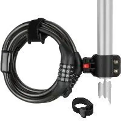 Immagine prodotto di Lucchetto antifurto, cavo di 12 mm di spessore, lunghezza 125 cm, colore nero