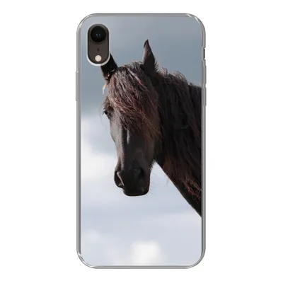 Produktbild von MuchoWow® Handyhülle Schutzhülle Hülle für iPhone XR Pferde - Himmel - Porträt Silikon Softcase Handy Hülle - Schutzdeckel