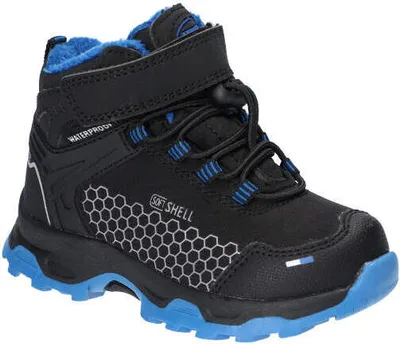 Produktbild von Kinder Winterstiefel Softshell wasserdicht warm gefüttert mit Klettverschluss rutschfest & leicht | American Club Hl3021 Schwarz/Royal 26
