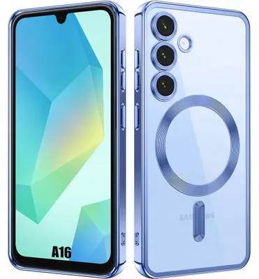 Image de Coque pour Samsung Galaxy A16 4G/5G, Protection Silicone avec Cercle Magnétique Film Caméra - Bleu