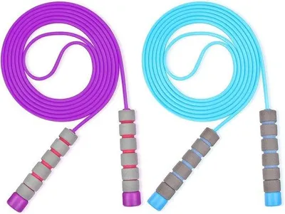 Produktbild von Seilhüpfseile für Kinder, 2-teilig, 2,6m, weich, Schaumgriff