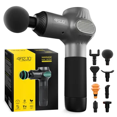 Produktbild von 4FIZJO MASSAGE GUN ACTIVE Massagepistole grau - Tiefengewebemassage für Muskeln