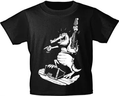 Produktbild von Kinder T-Shirt mit Print - Guitar Gator - 12283 Gr. 92-146- ROCK YOU© MUSIC SHIRTS Größe - 98/104