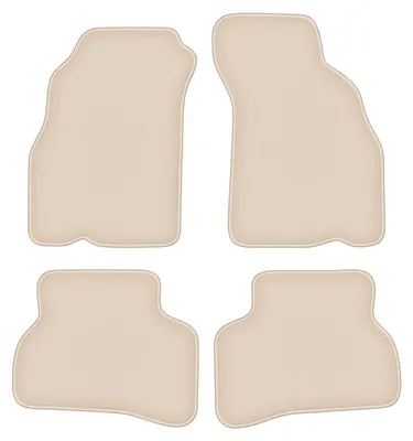 Produktbild von DURBAN Beige Velours-Fußmatten-Set für Hyundai Accent I (X-3) Limousine (1994-2000)