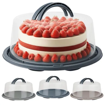 Produktbild von Tortenhaube Kuchenhaube Kuchen Behälter Kuchenbox Tortenglocke Ø34cm Mintgrün