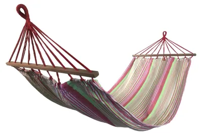 Zdjęcie produktu dla Hamak Sedco - PolyBawełna 200x90 cm Różowy/zielony - 200 cm