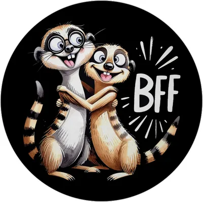 Produktbild von Verrückte Erdmännchen Freundschaft Magnet mit Flaschenöffner rund mit Spruch