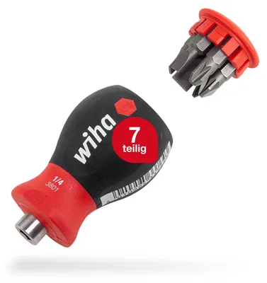 Productafbeelding van Korte schroevendraaier 1/4", met bitopslag