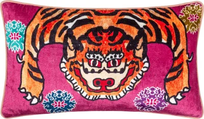 Immagine prodotto di Furn - Federa "Anno della Tigre", velluto RV3173 (50 cm x 30 cm) (Rosa)