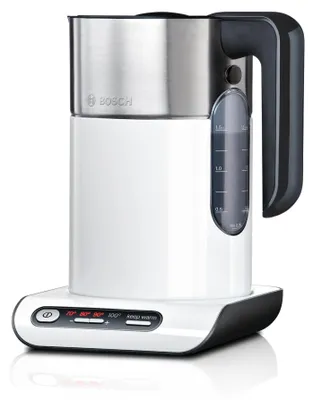 Productafbeelding van Bosch TWK8611P waterkoker, 1,5 liter, 2400 watt, antraciet, roestvrij staal, wit