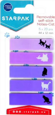 Produktbild von Karteikarten 5 Farben 12x44mm STARPAK Cats