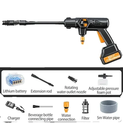 Zdjęcie produktu dla Pistolet do mycia samochodów, bezprzewodowy, wysokociśnieniowy, 30000 mAh