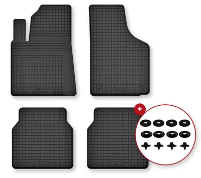 Zdjęcie produktu dla Dywaniki gumowe do Volkswagen ID.4 2020- (crossover) – 4 szt., czarne, dobierane – Wielganizator Semi-Universal