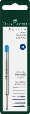 Produktbild von FABER-CASTELL Kugelschreibermine blau M in BK 5er
