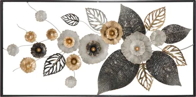Image de FURNLUX Art mural Plus Gris 120cm / Couleur principale : Gris / Dimensions : 120 x 59 x 7 cm