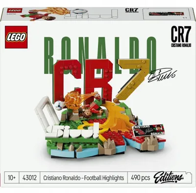 Imagen del producto de LEGO Editions Cristiano Ronaldo: Juguete de momentos destacados del fútbol. Modelo 3D con minifigura coleccionable. Decoración para la habitación infantil. Regalo para niños y niñas a partir de 10 años, y para aficionados al deporte. Número de producto: 43012