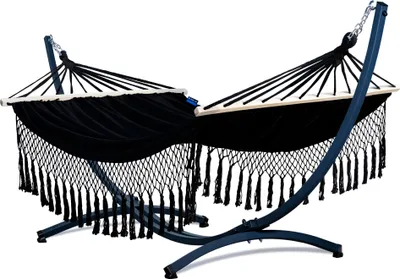 Obrázok produktu pre Potenza Hojdacia sieť s rámom Dvojitá hojdacia sieť s tyčou 220x160 cm I Rám 220kg