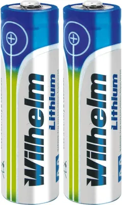 Produktbild von 2 x Wilhelm Lithium AA Mignon Batterien LR6 1,5V Lithiumbatterie