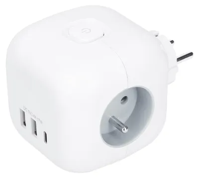 Immagine prodotto di SOLIGHT P110C bianco (cubo 3xball+V+USBC+2xUSBA)